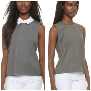 Theory Audressa Removable collar blouse